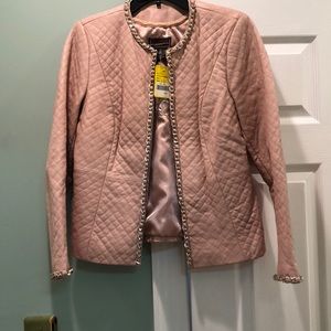Pink leather coat